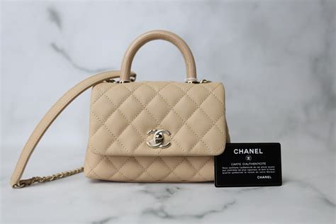 chanel coco handle medium beige|Chanel mini coco handle price.